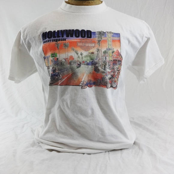 Harley-Davidson Other - HARLEY DAVIDSON White Hollywood CA T-Shirt XL